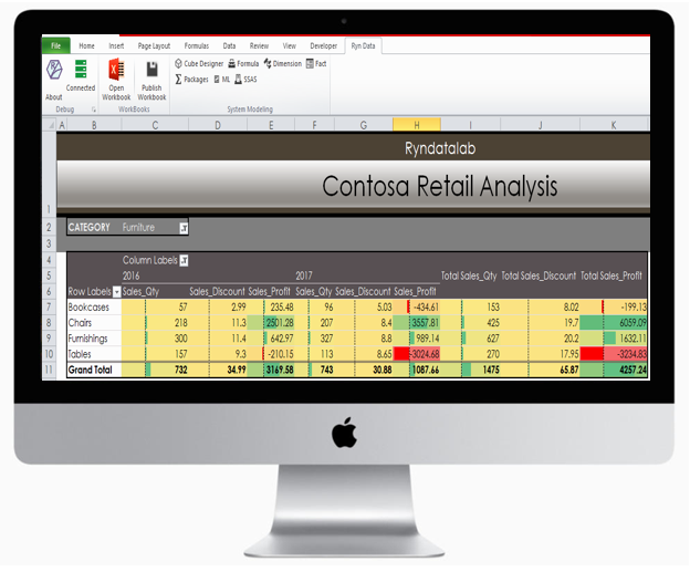 Excel addins for Ryndata Business intelligence